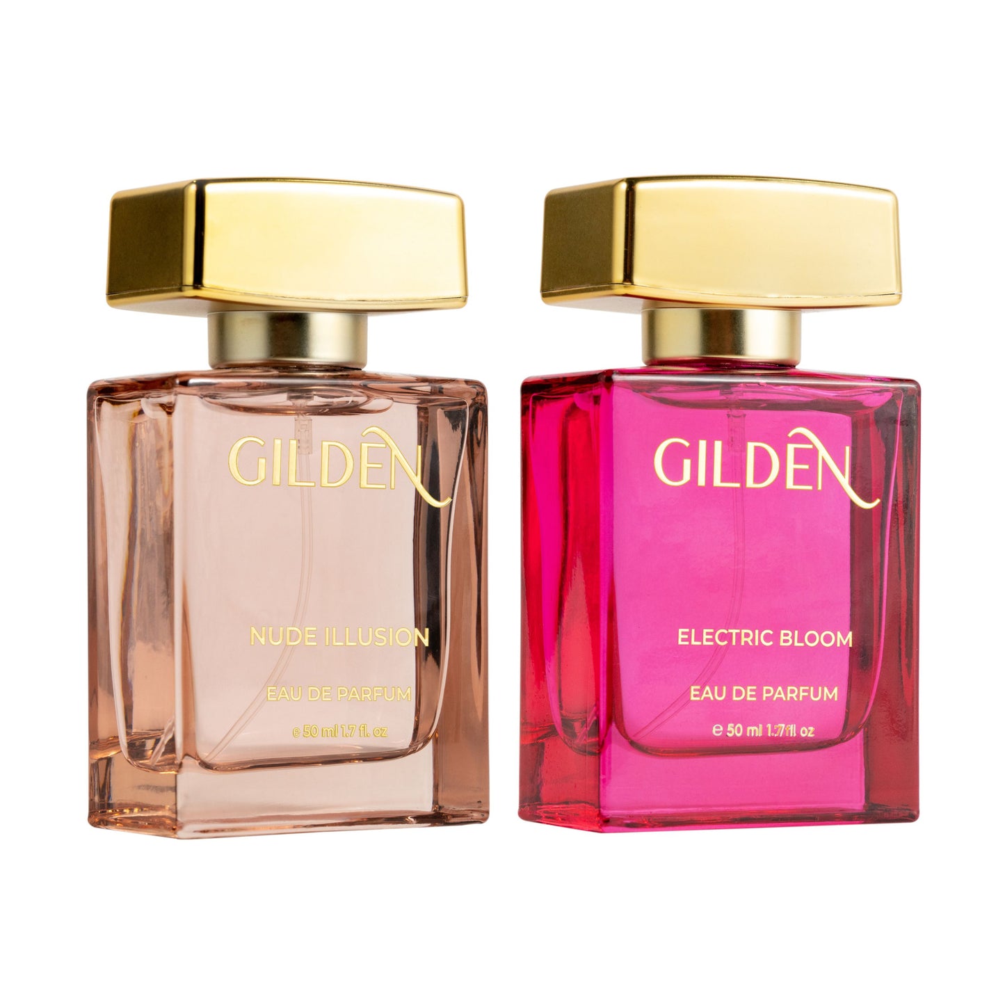 Combo: Electric Bloom & Nude Illusion, 50ml each | Gilden Combo Pack of Women's Perfume