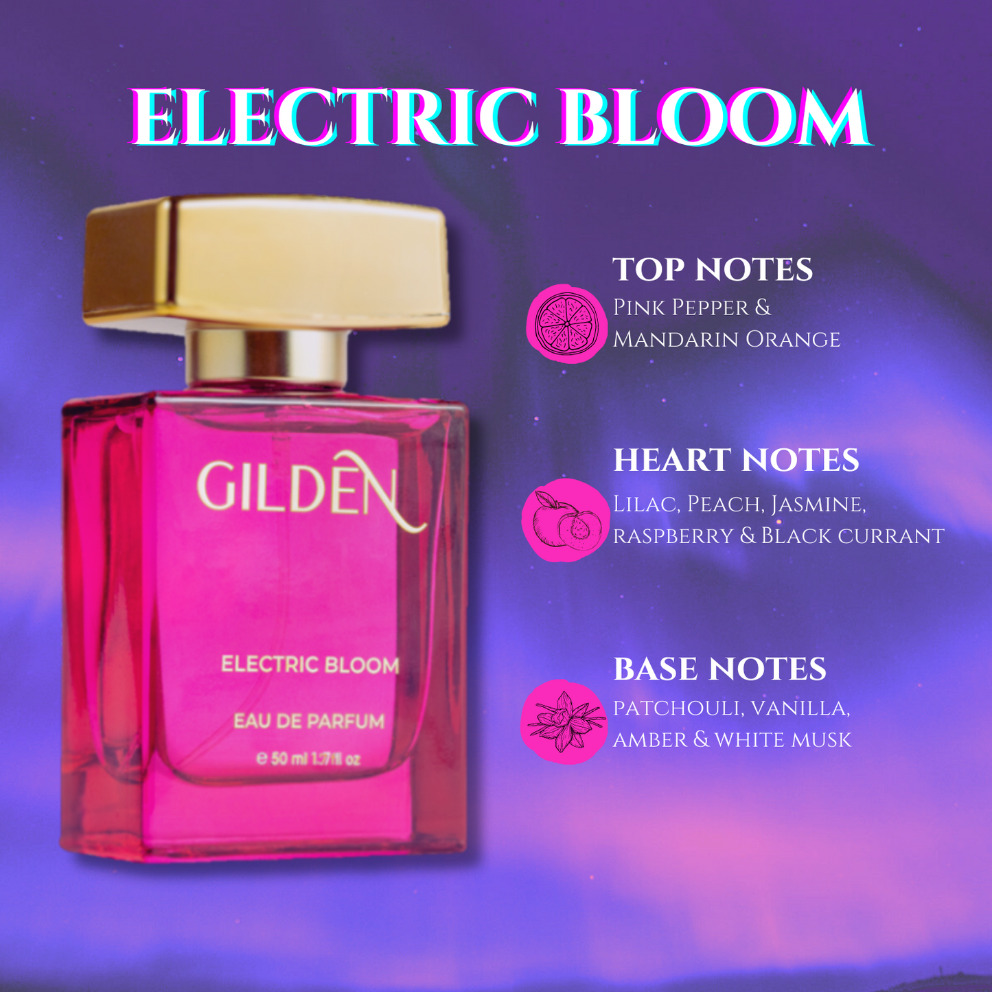 Combo: Electric Bloom & Nude Illusion, 50ml each | Gilden Combo Pack of Women's Perfume