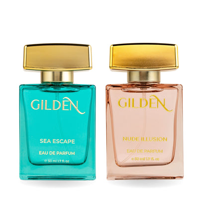 Combo: Nude Illusion & Sea Escape, 50ml each | Gilden Combo Pack of Women's Perfume